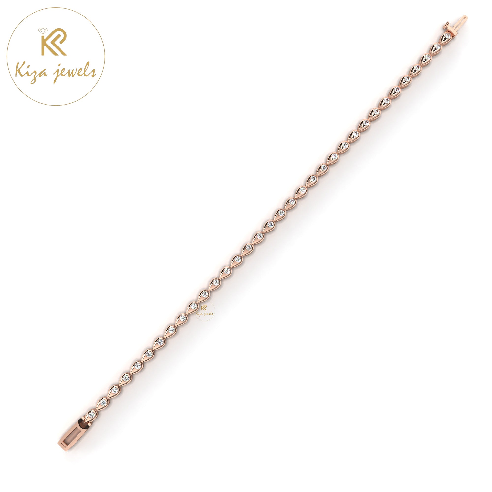 1.02 TDW Round Cut Diamond Women's Slider Bracelet