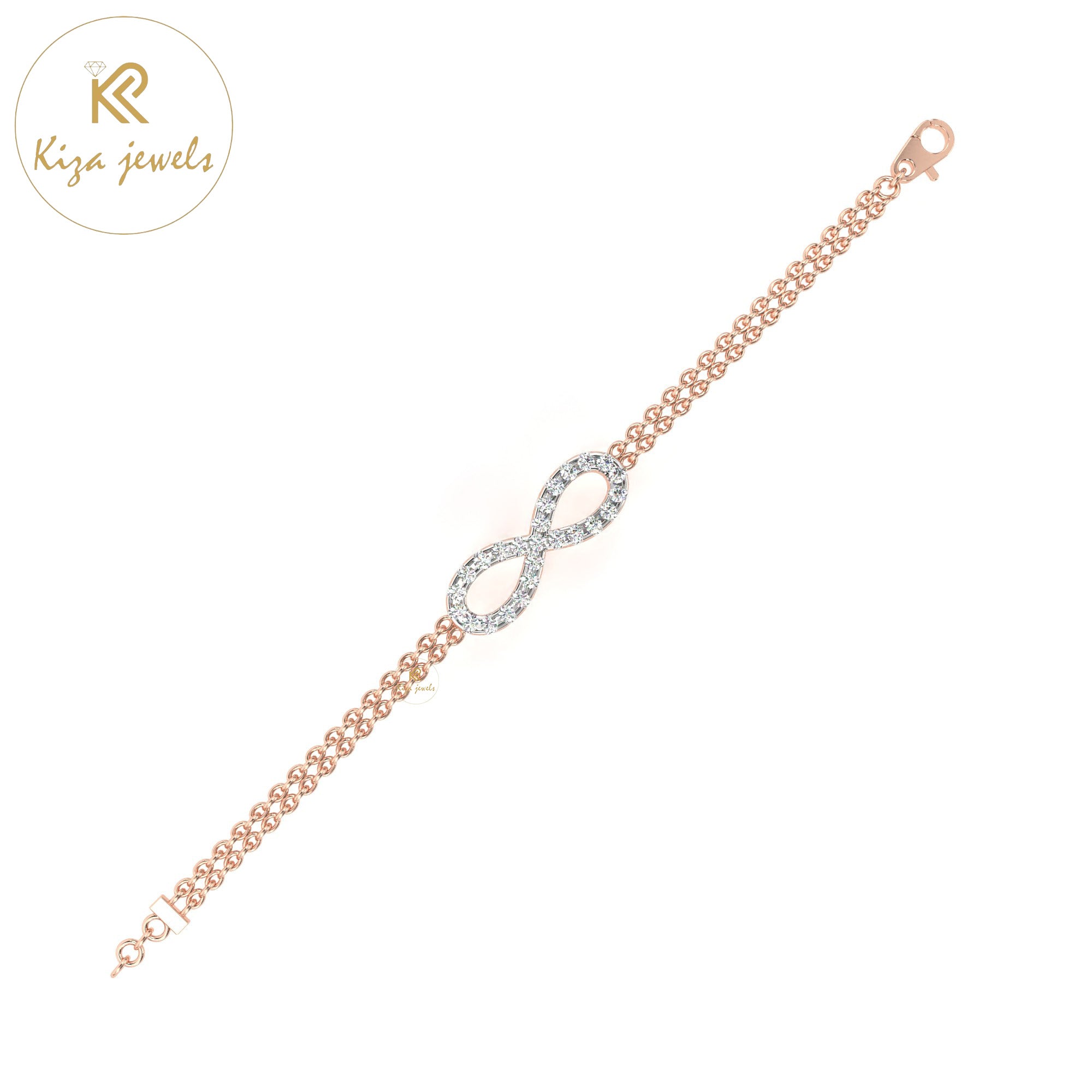 0.39 TDW Round Cut Diamond Women's Slider Bracelet