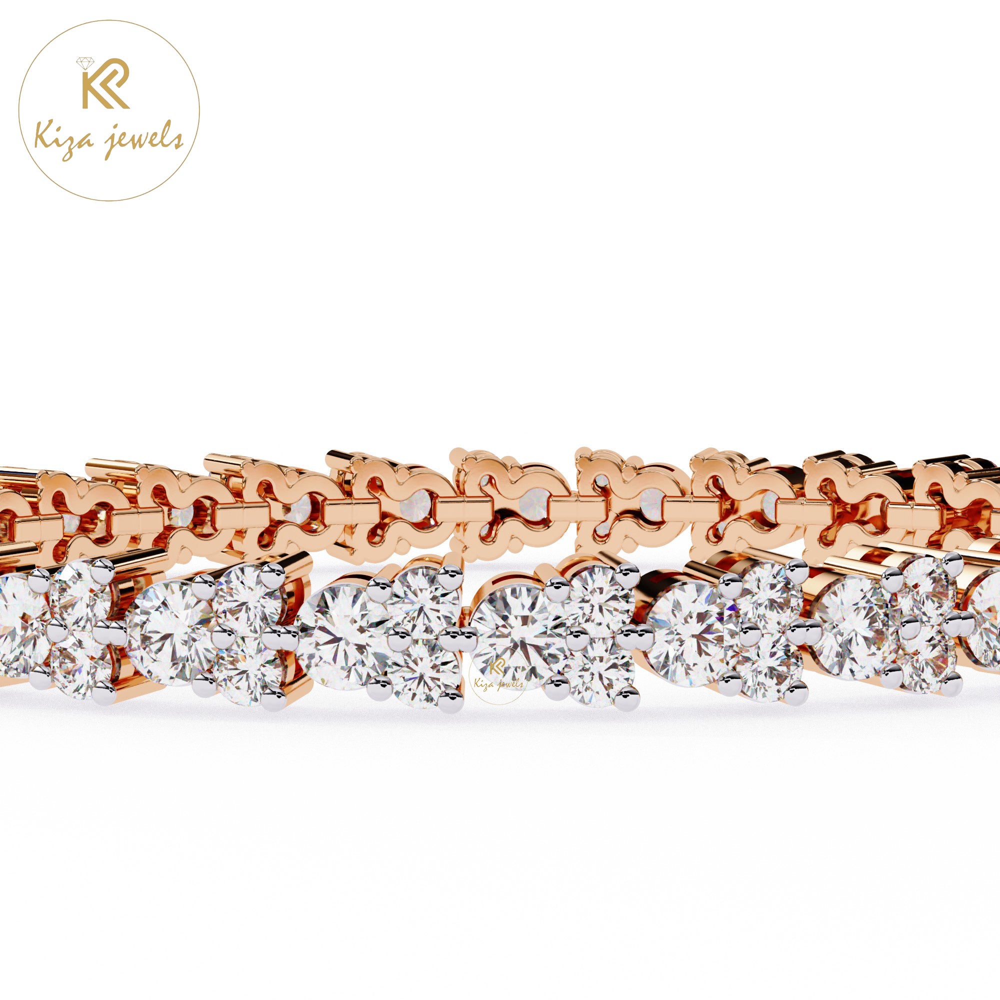 1.054 TDW Round Cut Diamond Women's Slider Bracelet