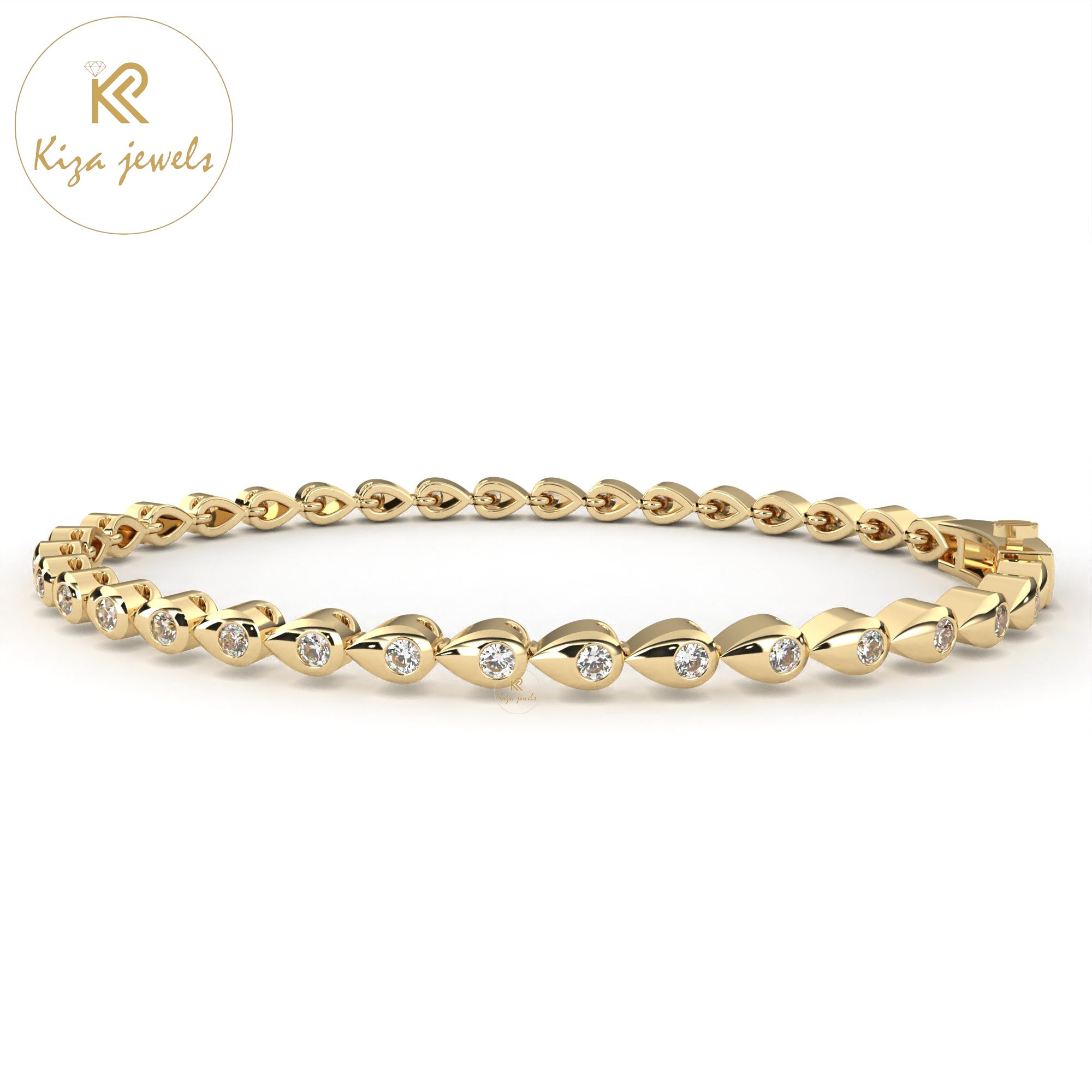 1.02 TDW Round Cut Diamond Women's Slider Bracelet