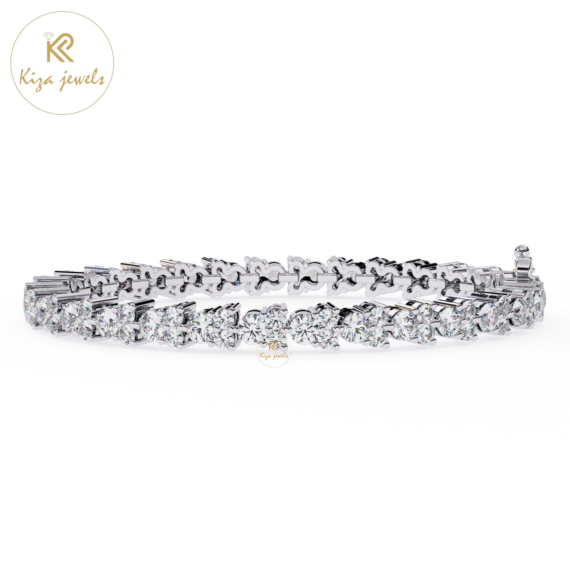 1.054 TDW Round Cut Diamond Women's Slider Bracelet