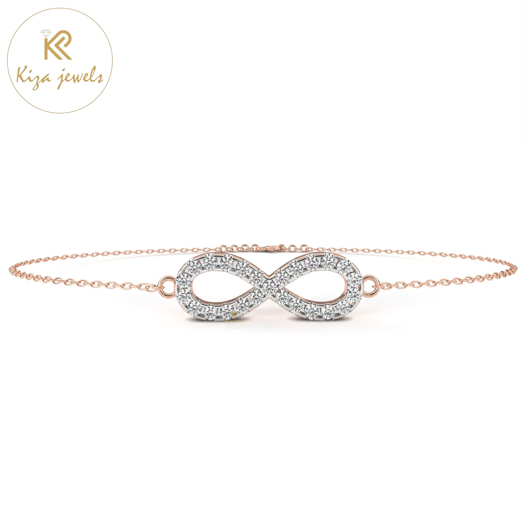 0.39 TDW Round Cut Diamond Women's Slider Bracelet