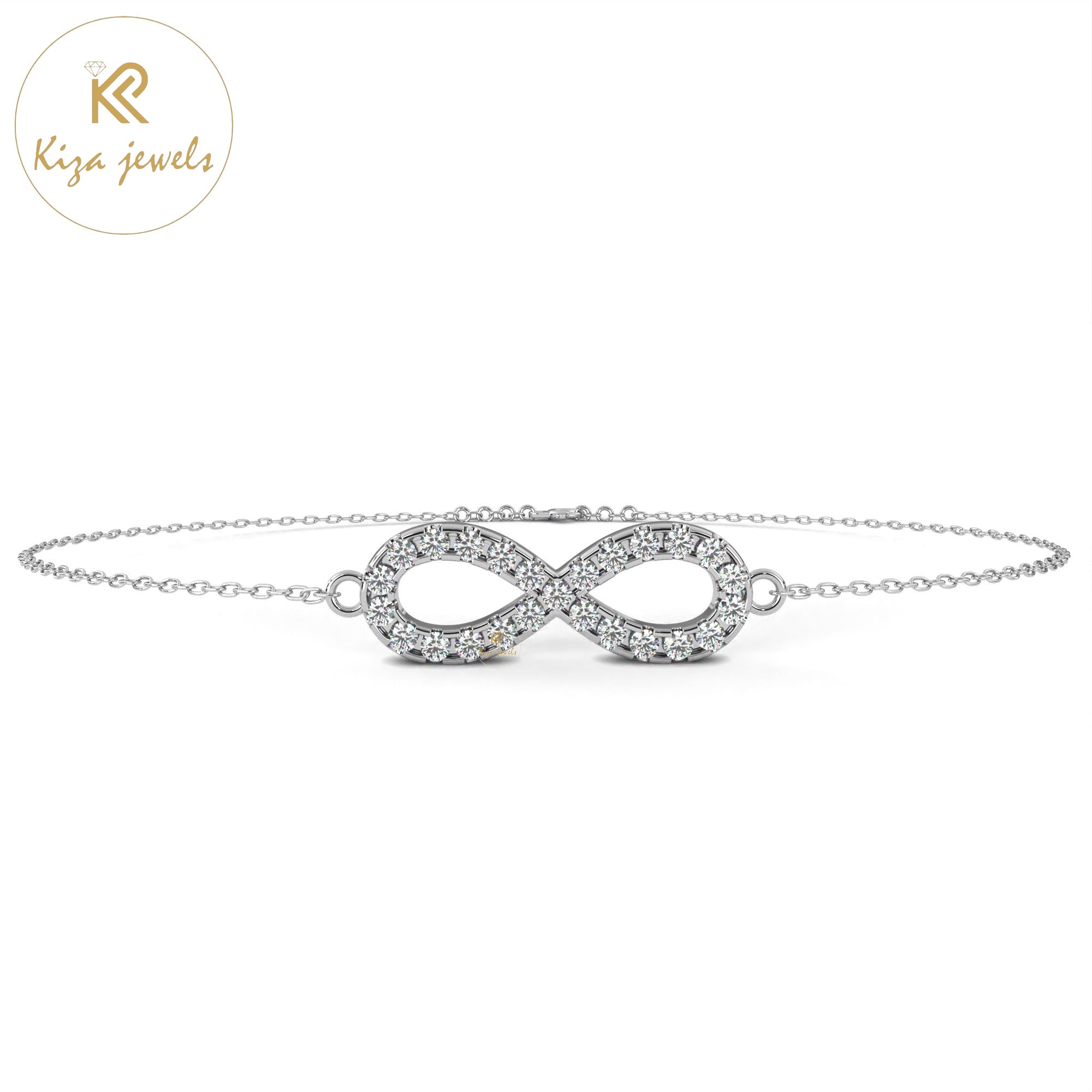 0.39 TDW Round Cut Diamond Women's Slider Bracelet