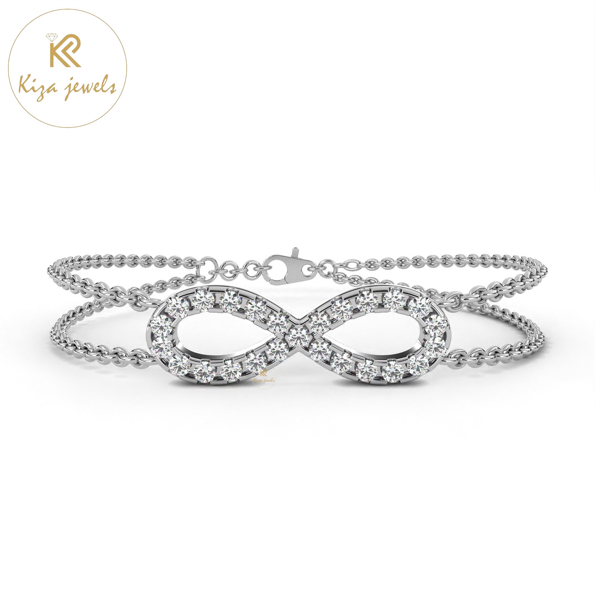 0.39 TDW Round Cut Diamond Women's Slider Bracelet