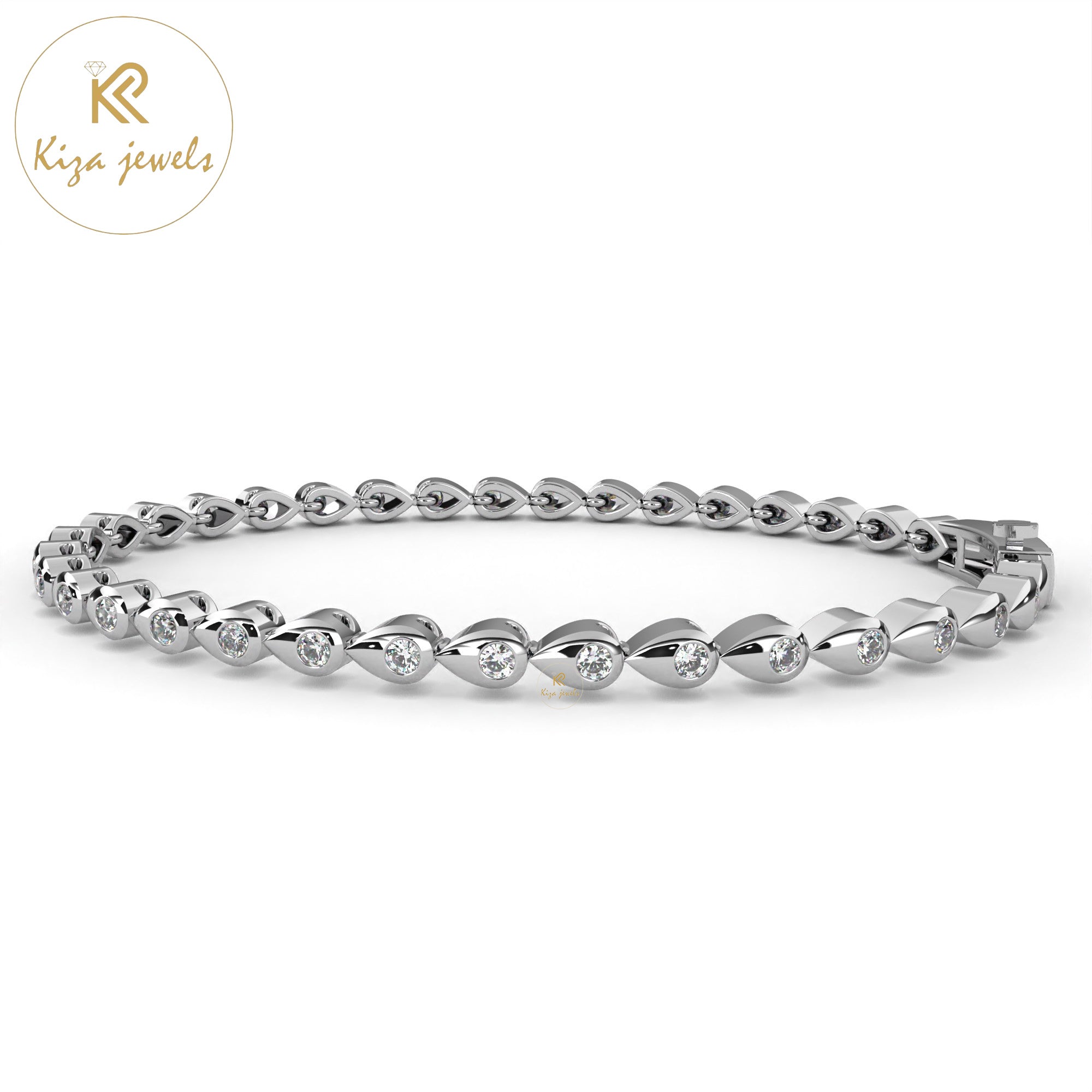 1.02 TDW Round Cut Diamond Women's Slider Bracelet