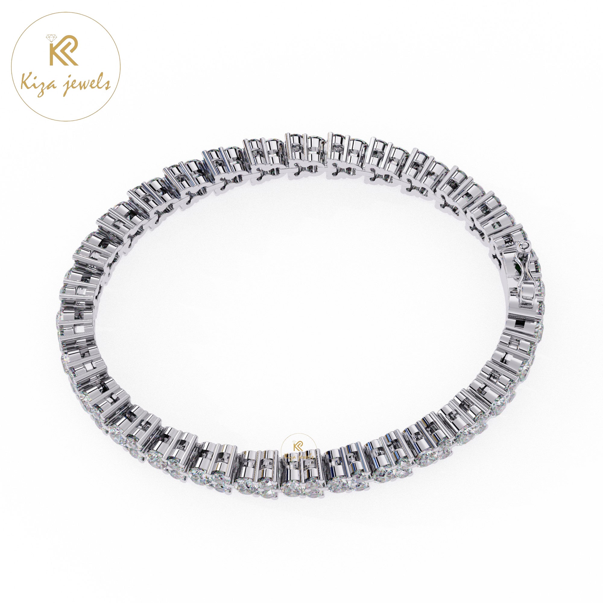 1.054 TDW Round Cut Diamond Women's Slider Bracelet