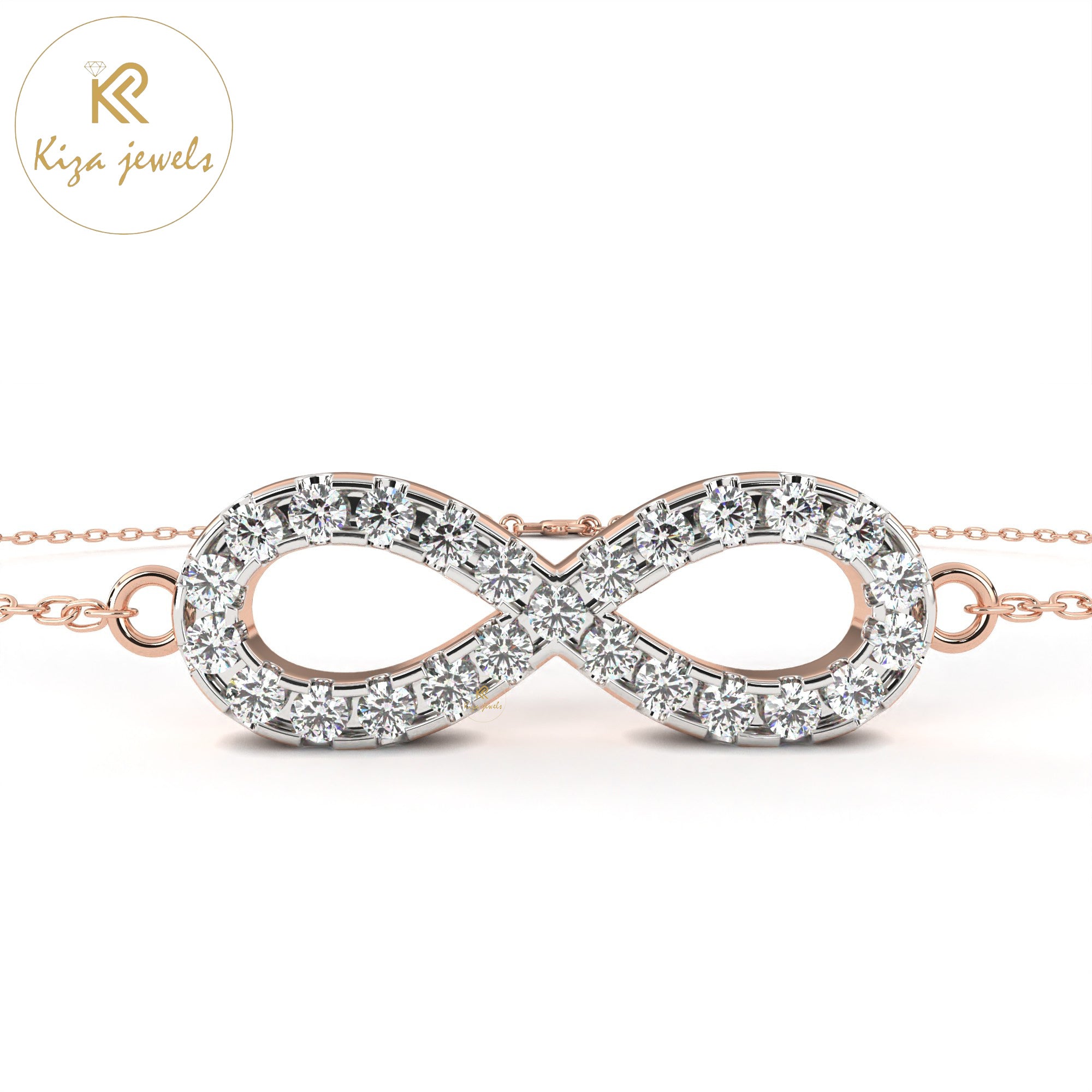 0.39 TDW Round Cut Diamond Women's Slider Bracelet