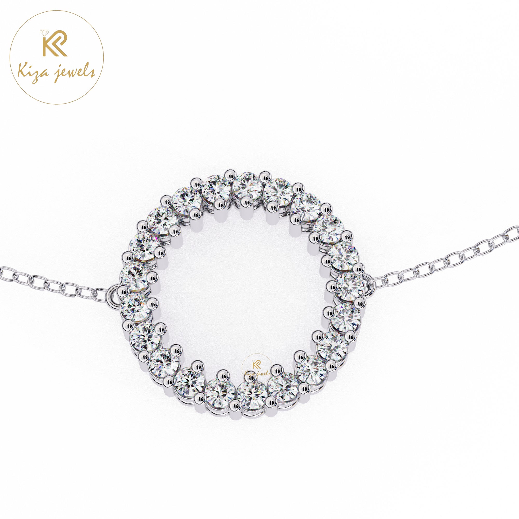 0.63 TDW Round Cut Diamond Women's Slider Bracelet