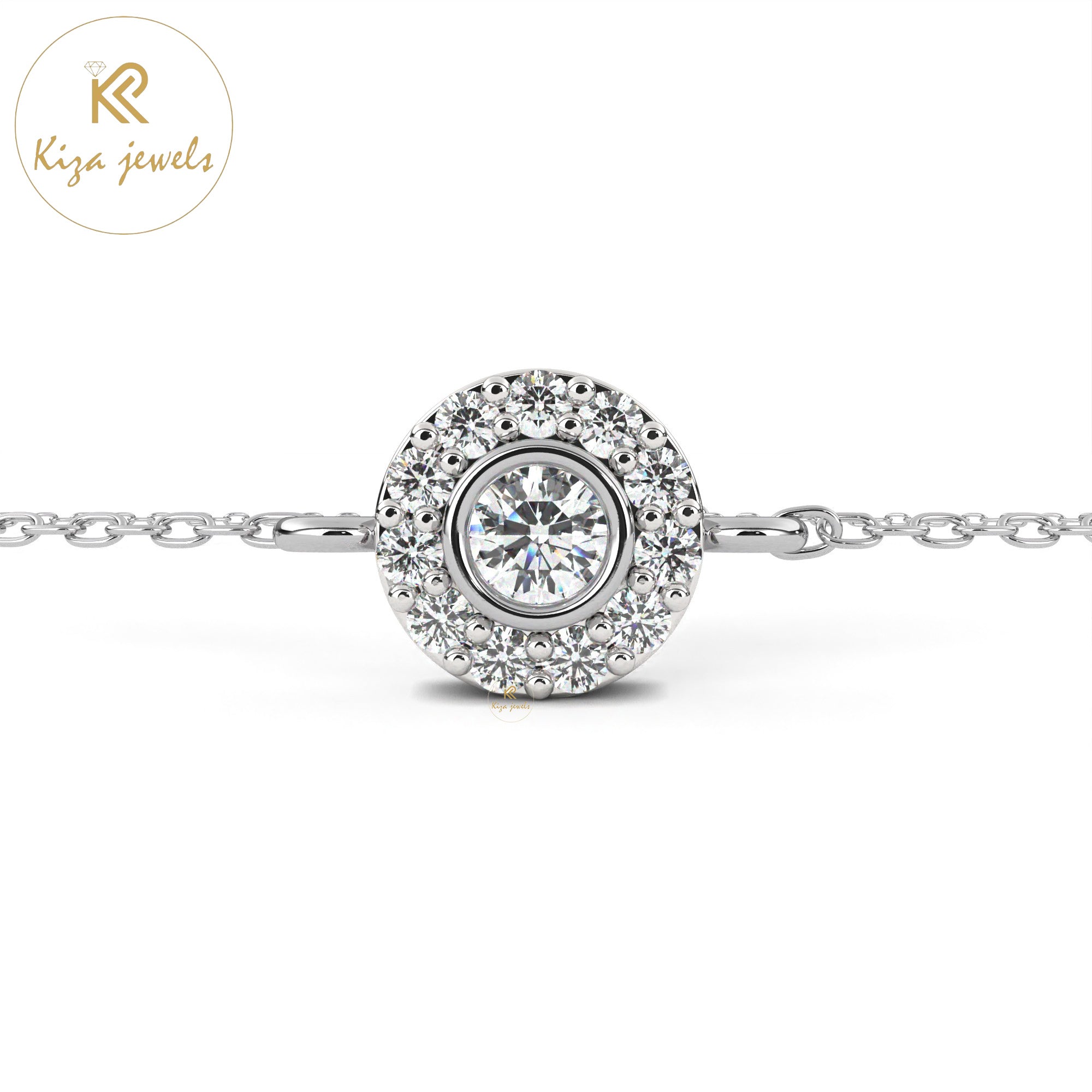 0.24 TDW Round Cut Diamond Women's Slider Bracelet