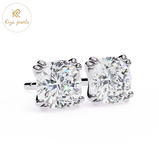 2.24 TDW Cushion Cut Diamond Women's Stud Earring