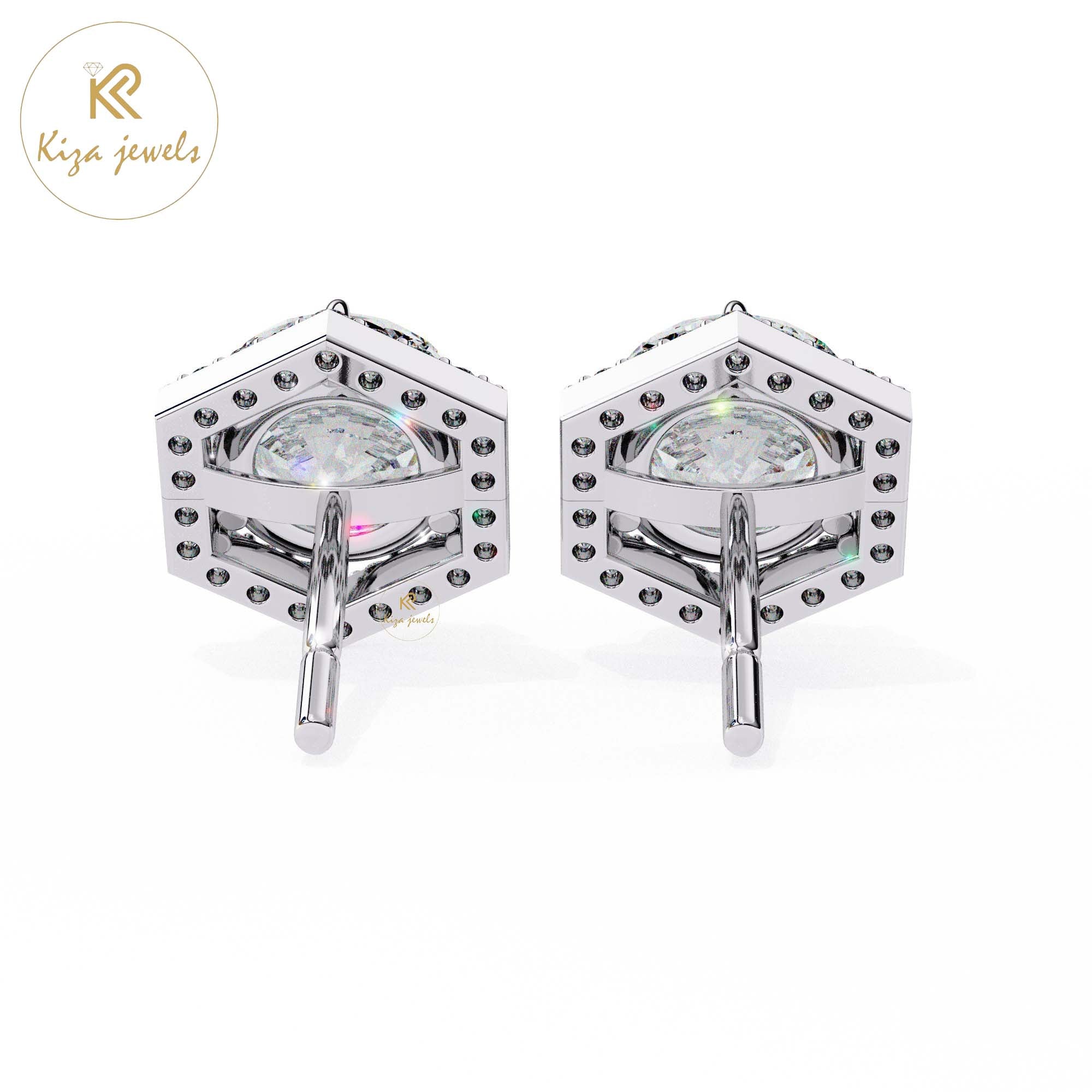 2.10 TDW Round Cut Diamond Women's Stud Earring