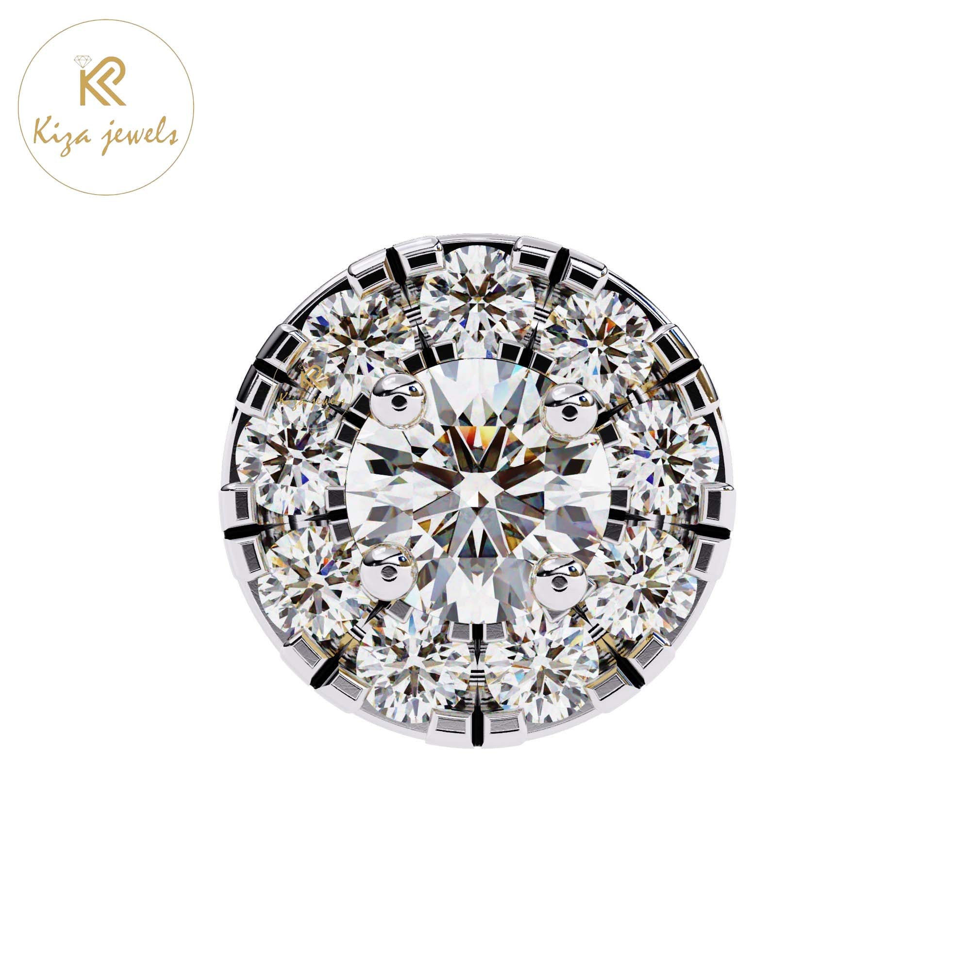 0.52 TDW Round Cut Diamond Women's Stud Earring