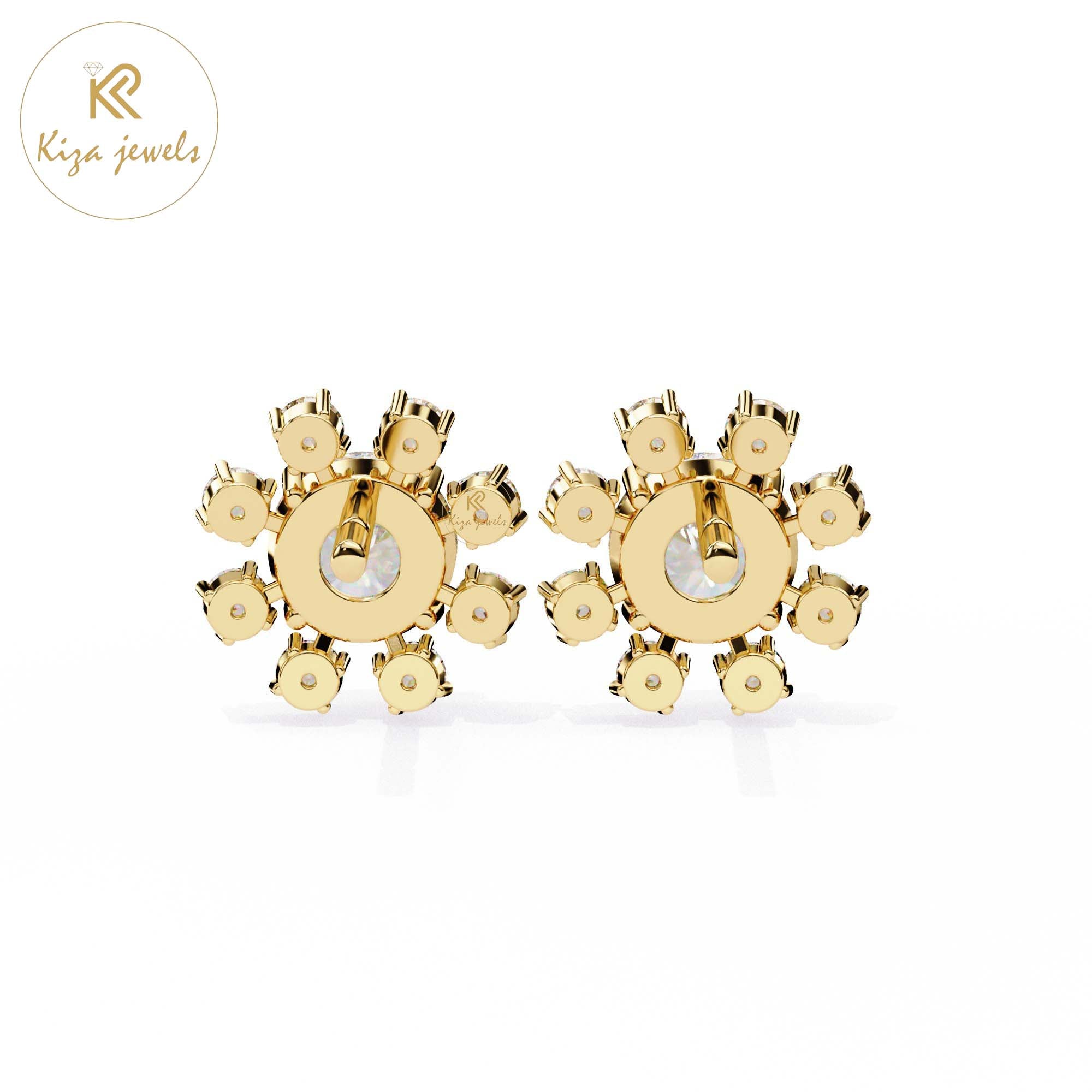 0.48 TDW Round Cut Diamond Women's Stud Earring