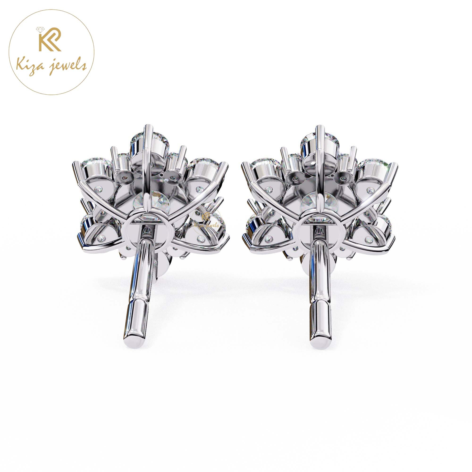 0.72 TDW Round Cut Diamond Women's Stud Earring