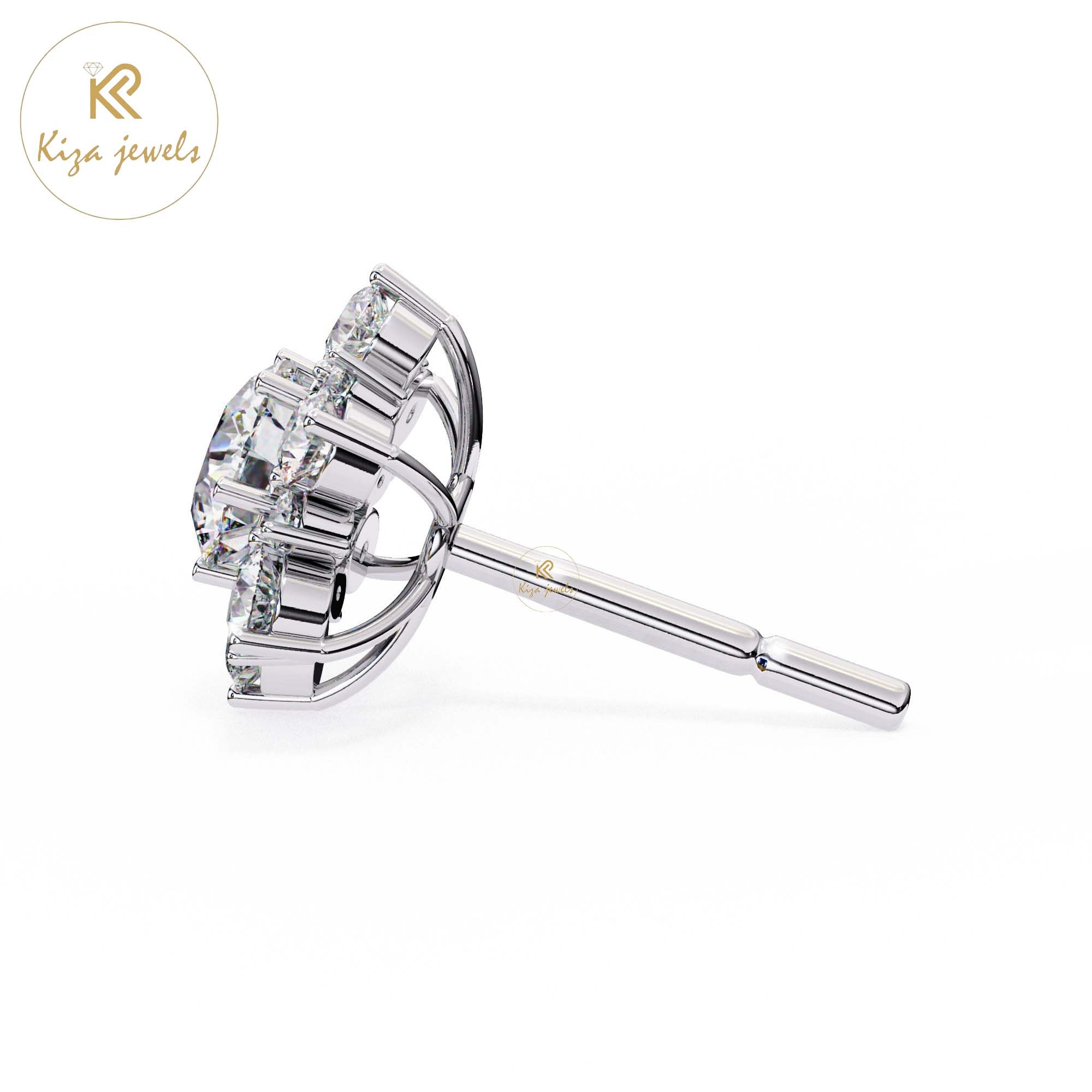 0.72 TDW Round Cut Diamond Women's Stud Earring