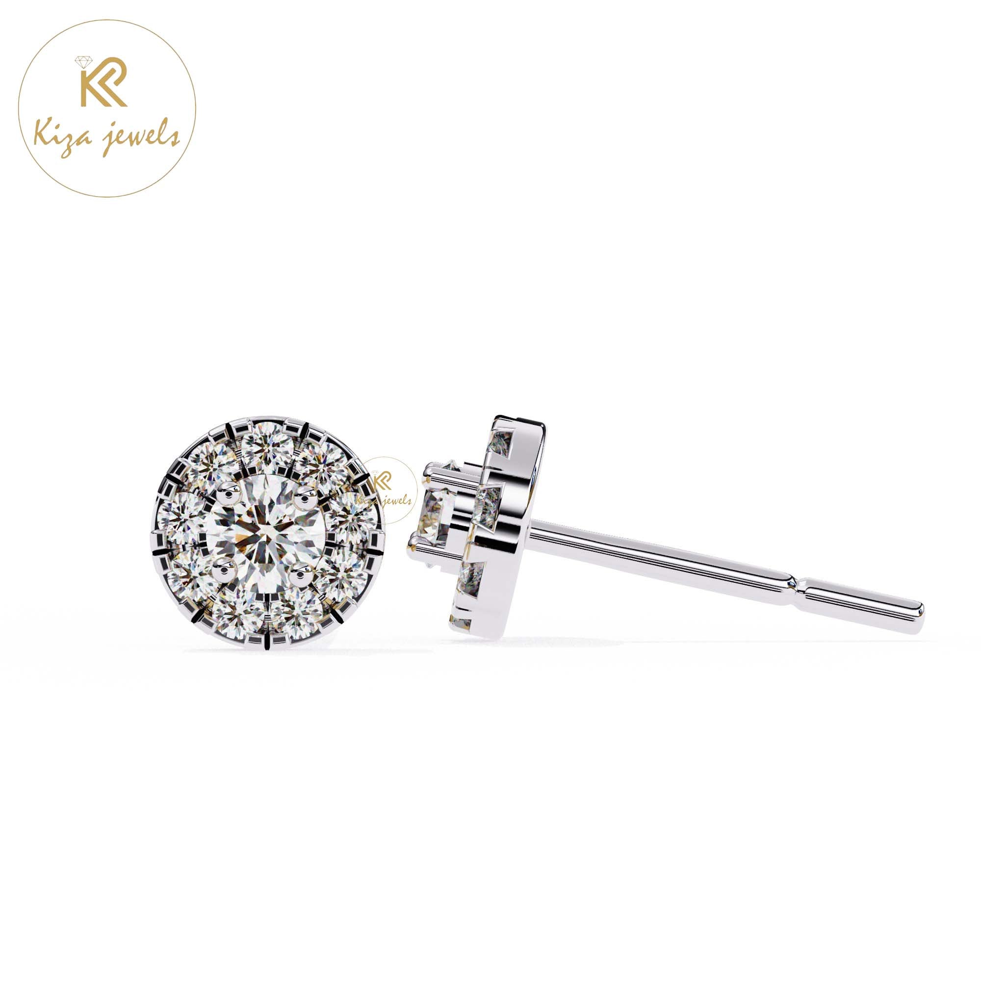 0.52 TDW Round Cut Diamond Women's Stud Earring