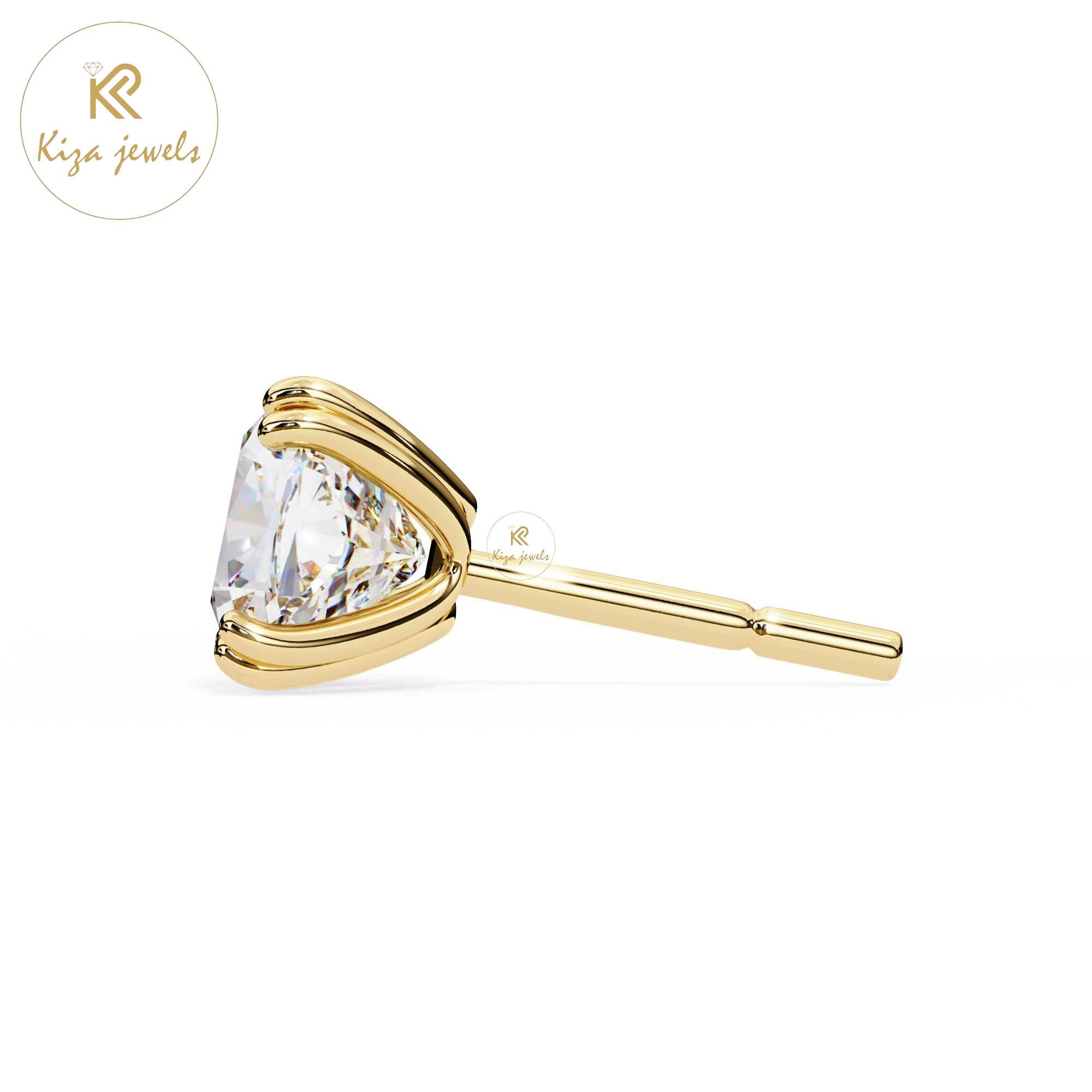 2.24 TDW Cushion Cut Diamond Women's Stud Earring