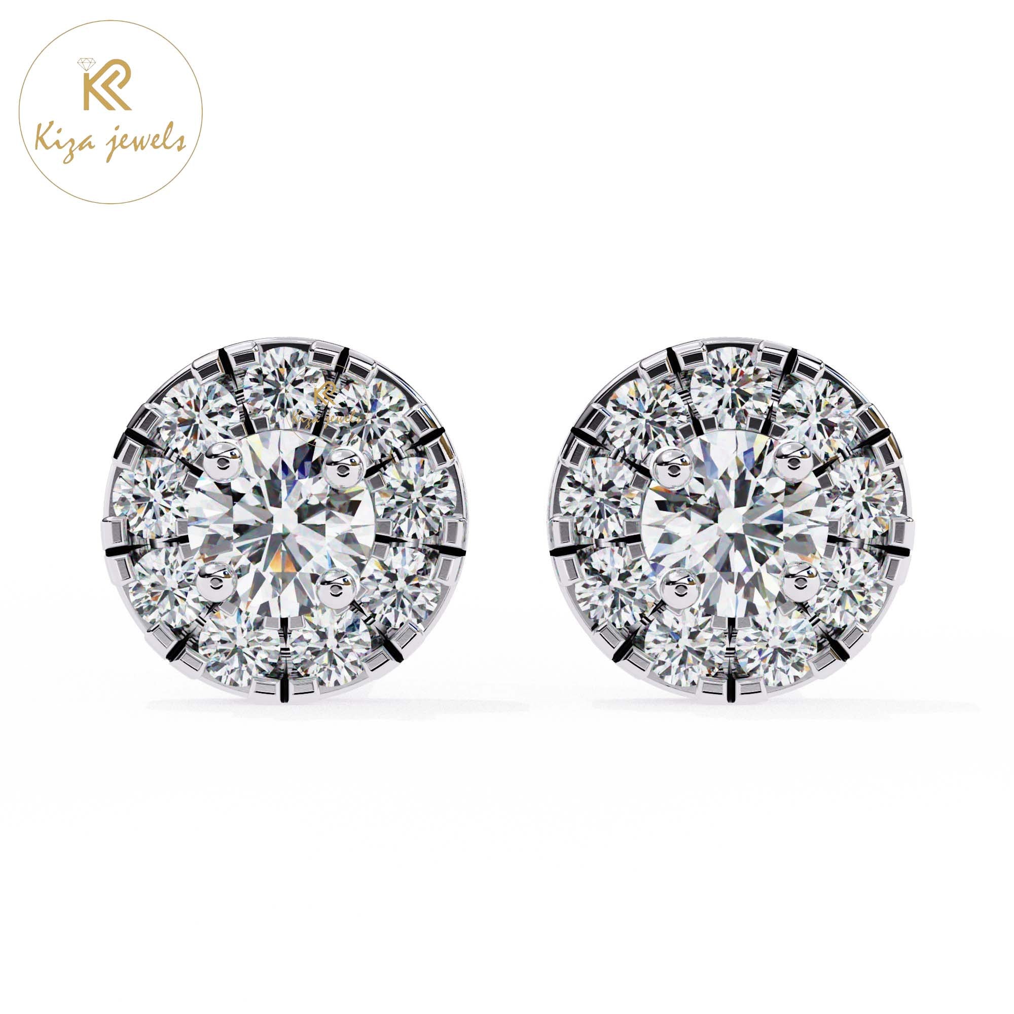 0.52 TDW Round Cut Diamond Women's Stud Earring