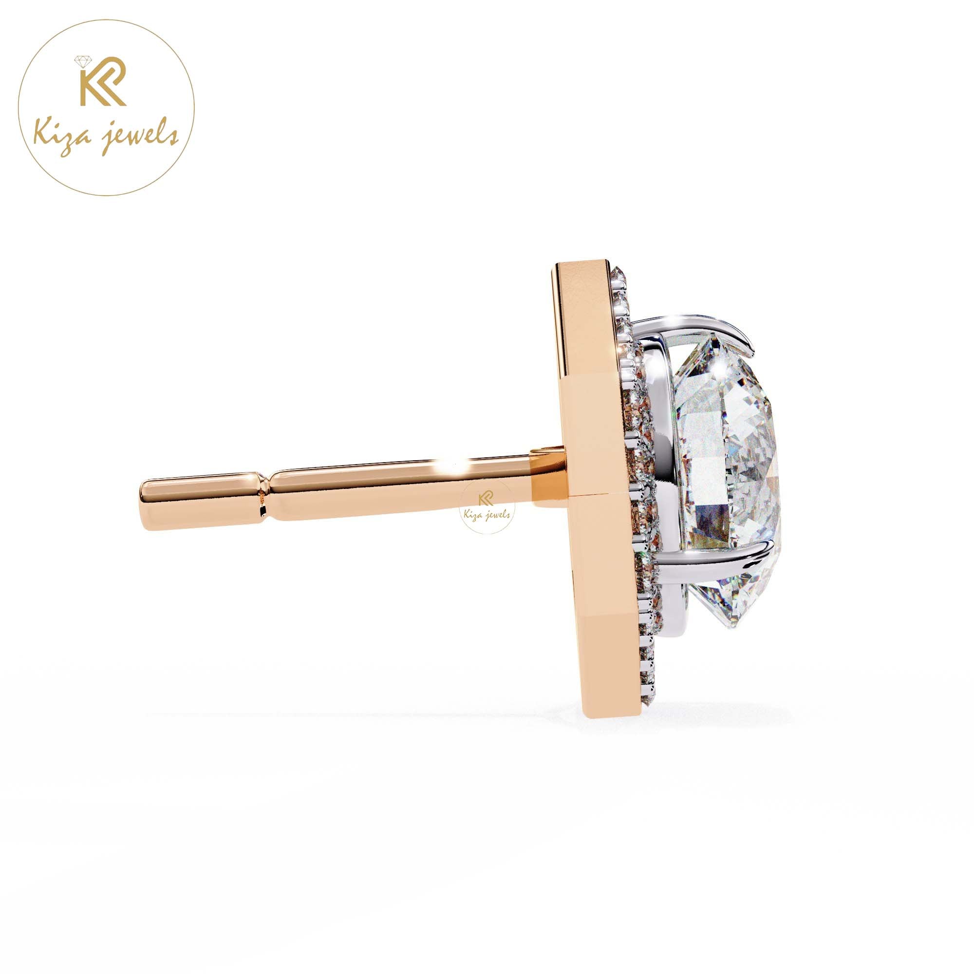 2.10 TDW Round Cut Diamond Women's Stud Earring