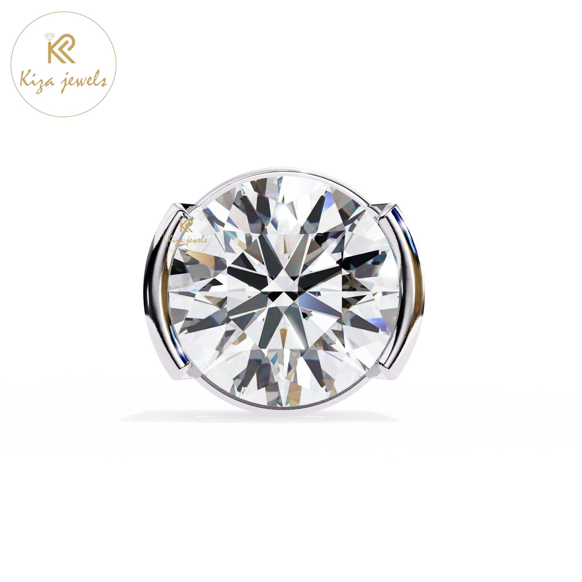 2.57 TDW Round Cut Diamond Women's Stud Earring