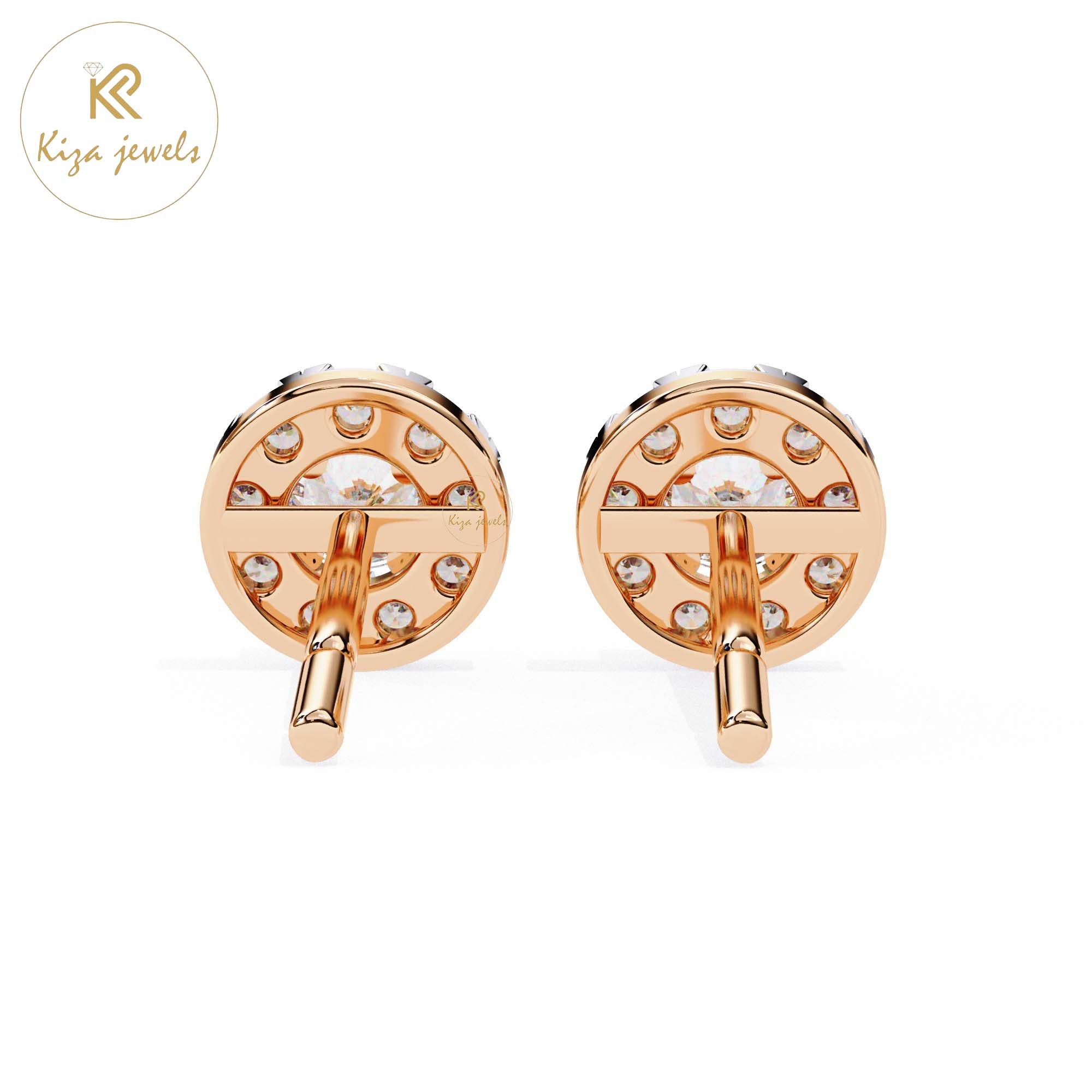 0.52 TDW Round Cut Diamond Women's Stud Earring