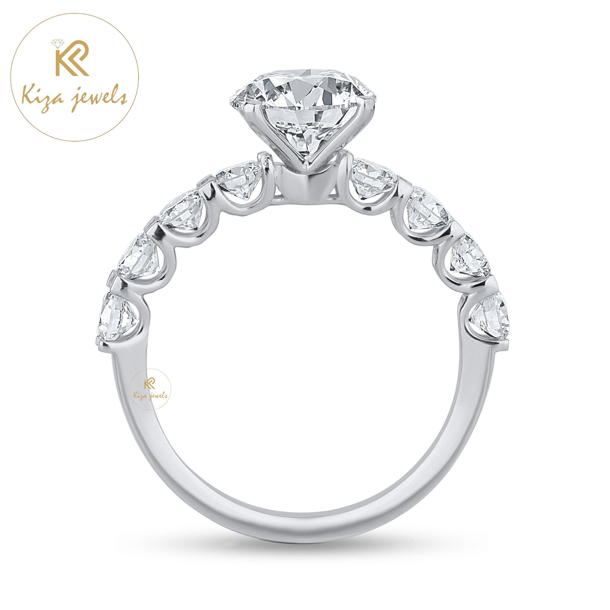 2.70 TDW Round Cut Diamond Women's Engagement Ring