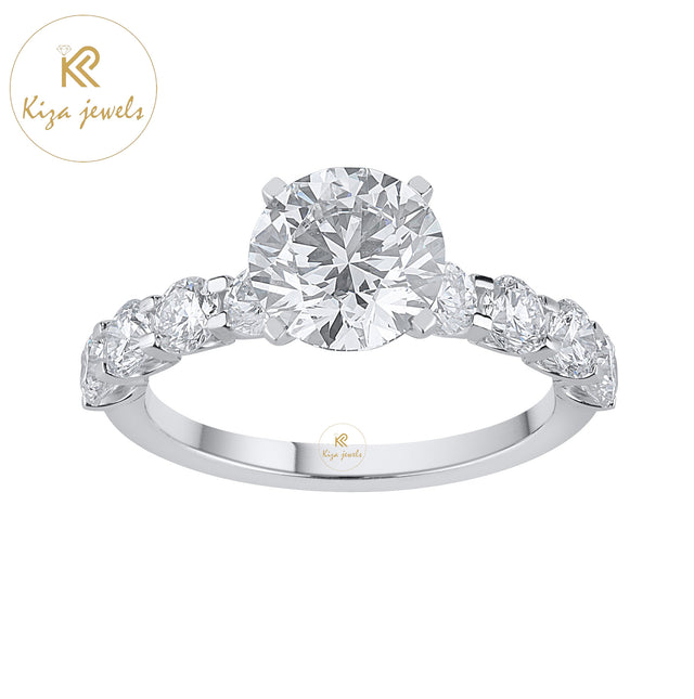 2.70 TDW Round Cut Diamond Women's Engagement Ring