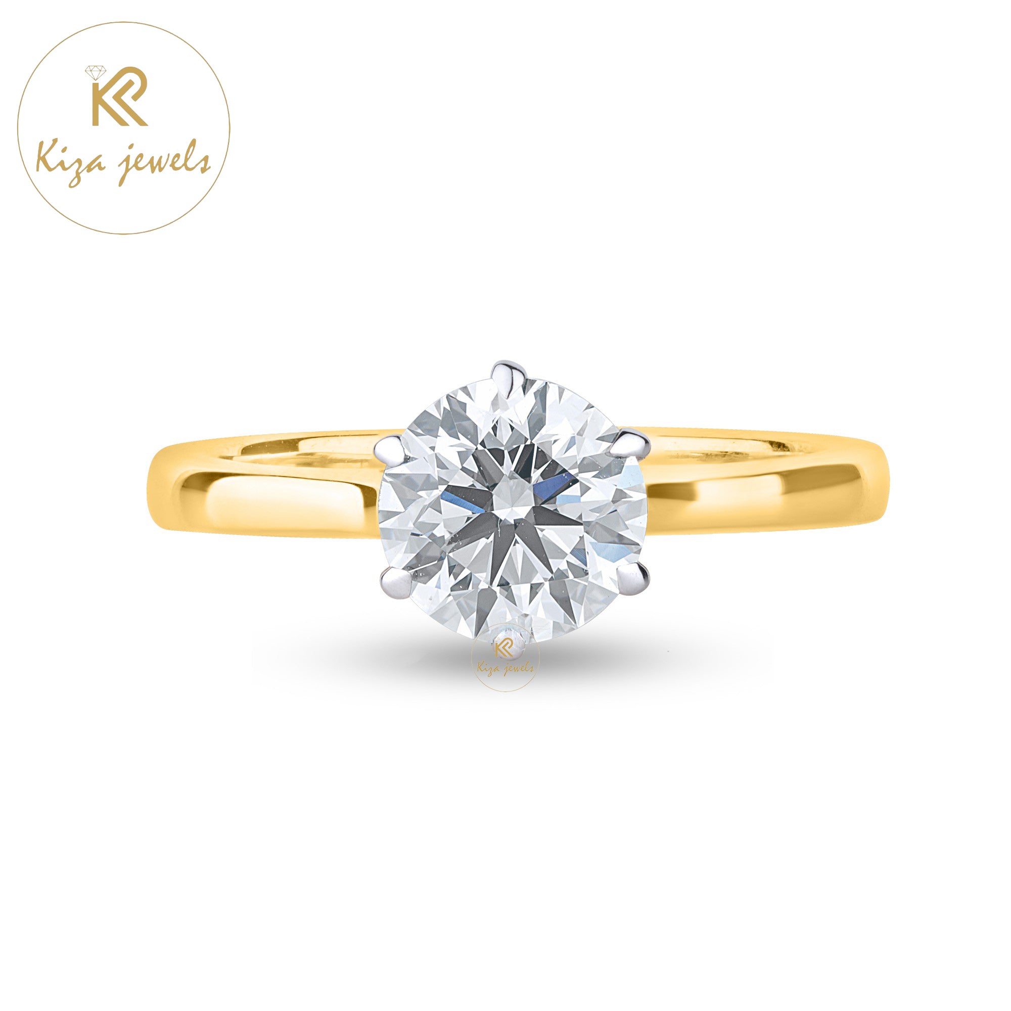 1.04 TDW Round Cut Diamond Women's Solitaire Ring