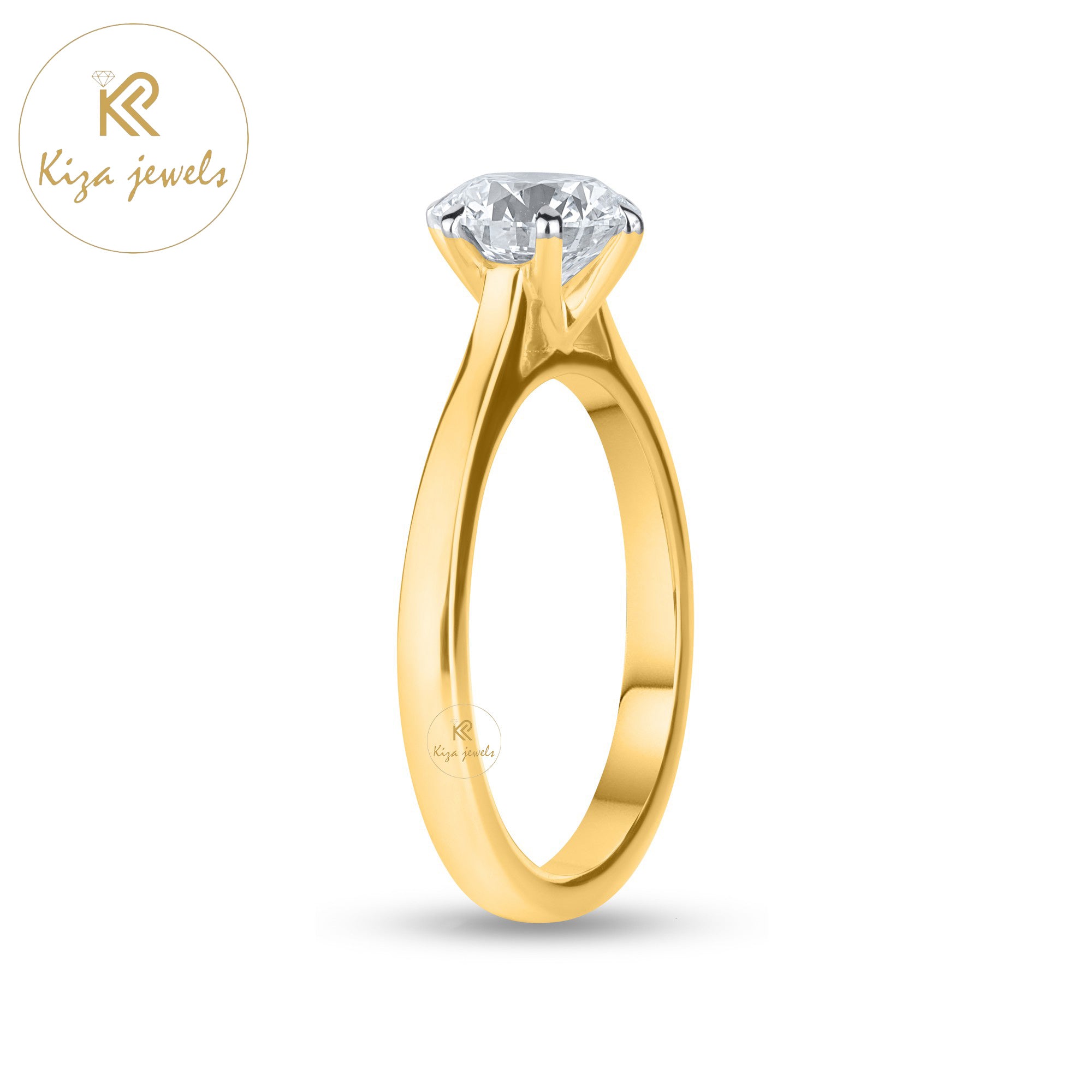 1.04 TDW Round Cut Diamond Women's Solitaire Ring