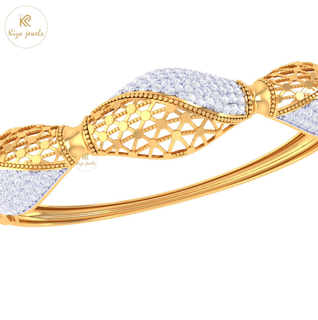 2.34 TDW Round Cut Diamond women's Bangle Bracelet