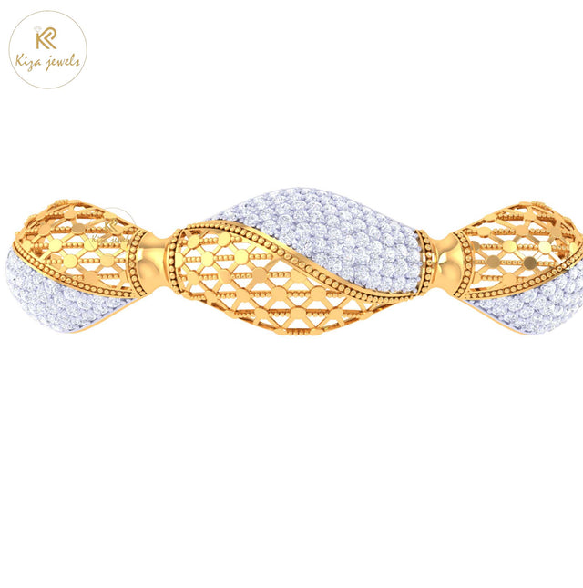 2.34 TDW Round Cut Diamond women's Bangle Bracelet