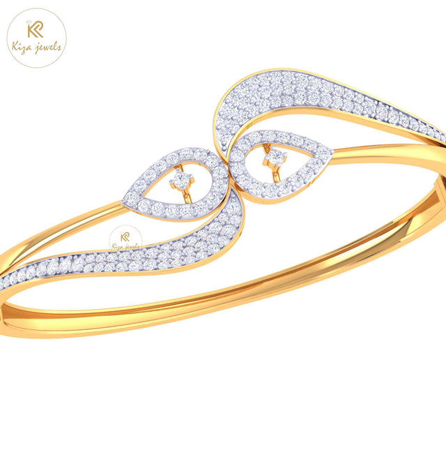 1.08 TDW Round Cut Diamond women's Bangle Bracelet