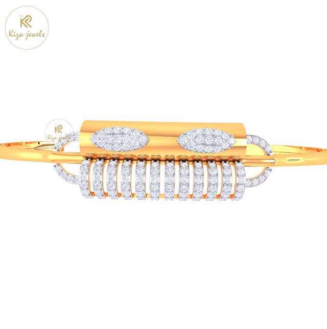 1.52 TDW Round Cut Diamond women's Bangle Bracelet
