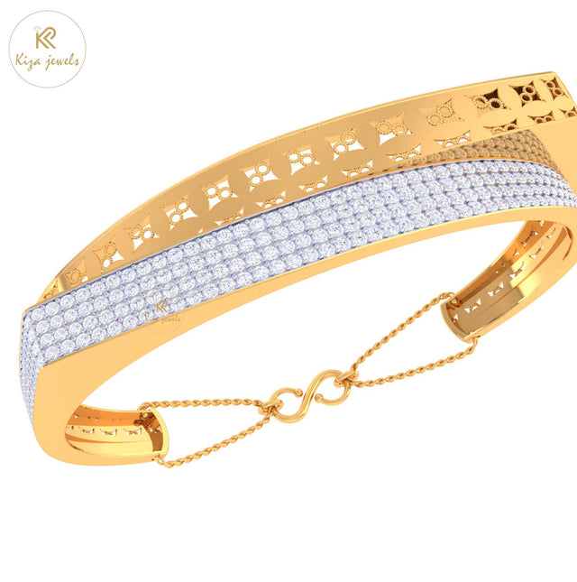 2.31 TDW Round Cut Diamond women's Bangle Bracelet