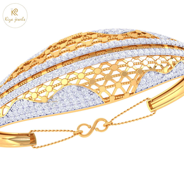 2.47 TDW Round Cut Diamond women's Bangle Bracelet