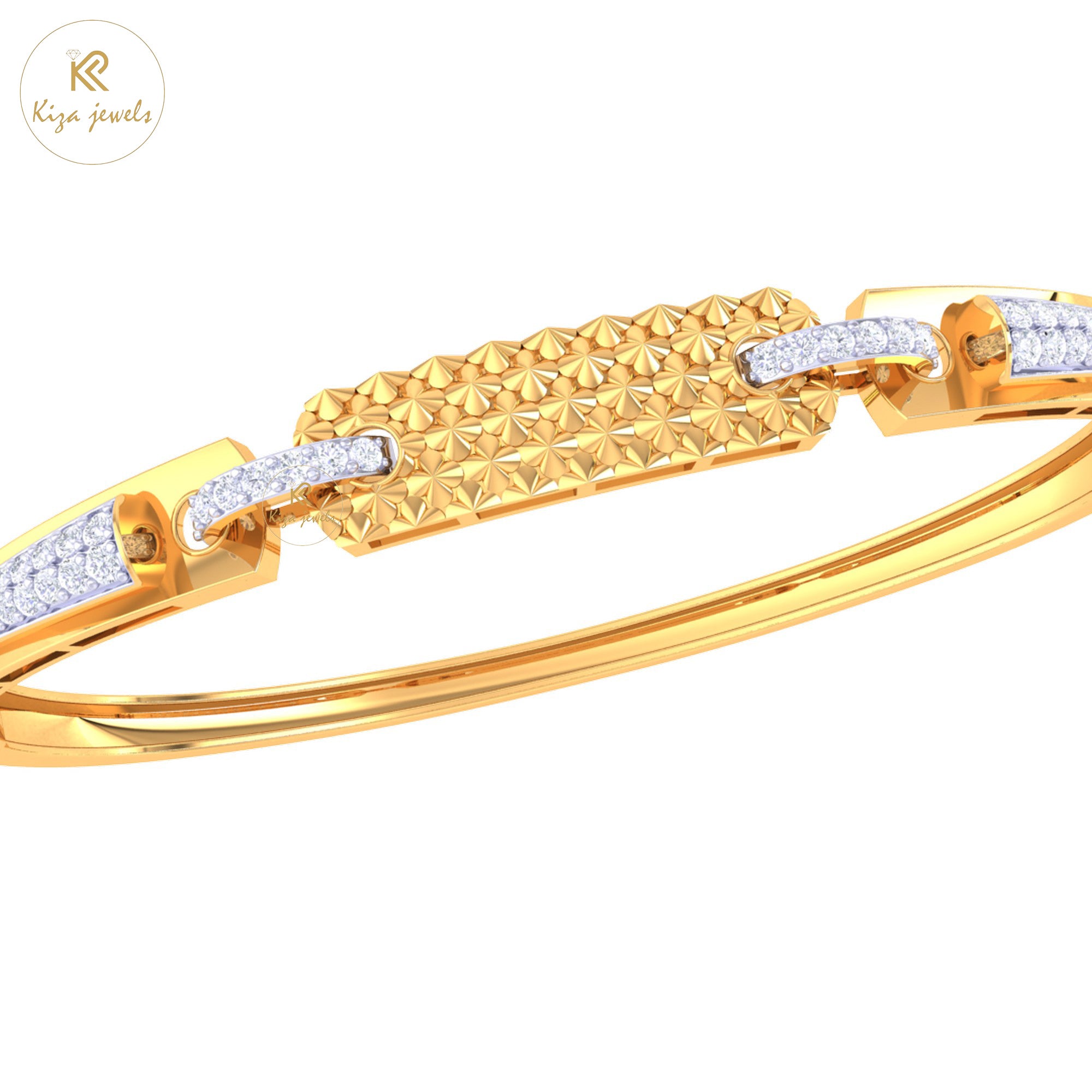 0.54 TDW Round Cut Diamond women's Bangle Bracelet