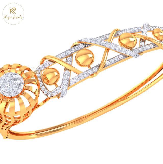 1.12 TDW Round Cut Diamond women's Bangle Bracelet