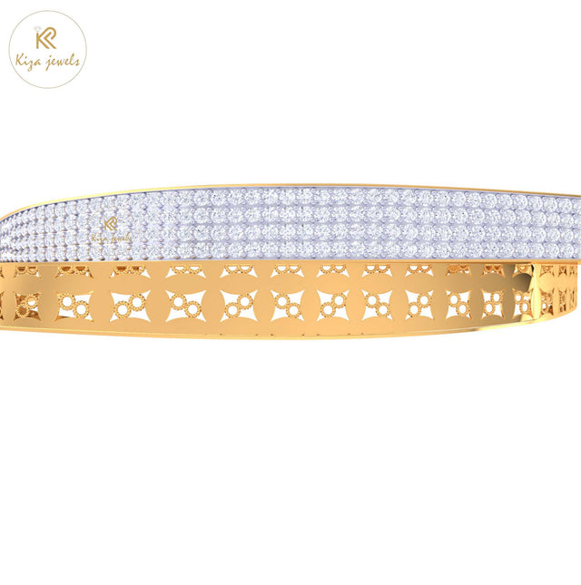 2.31 TDW Round Cut Diamond women's Bangle Bracelet