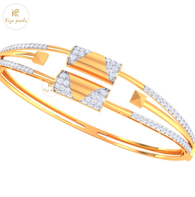 1.33 TDW Round Cut Diamond women's Bangle Bracelet