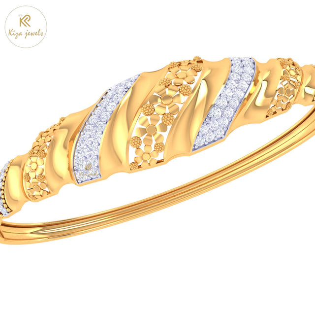 0.64 TDW Round Cut Diamond women's Bangle Bracelet