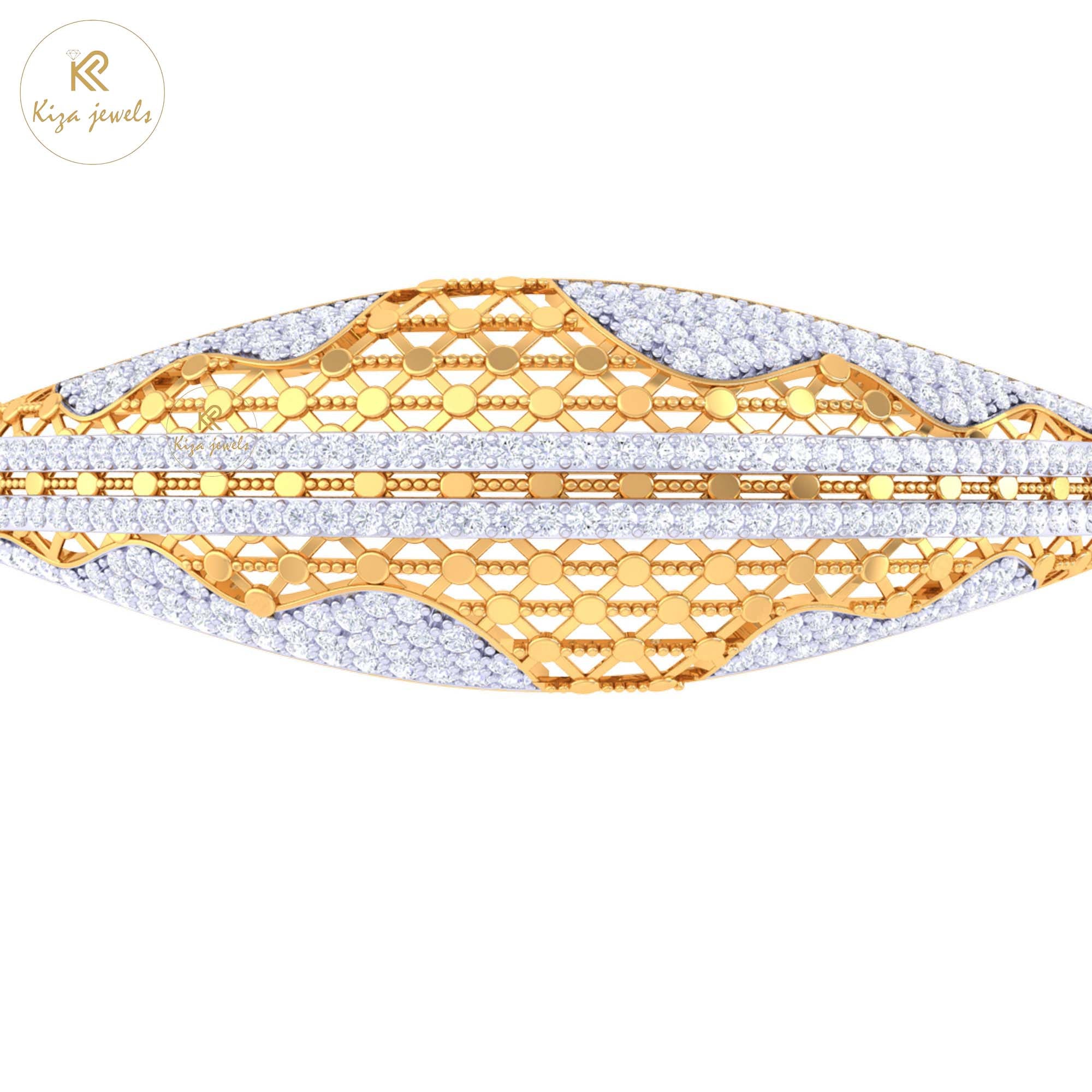 2.47 TDW Round Cut Diamond women's Bangle Bracelet