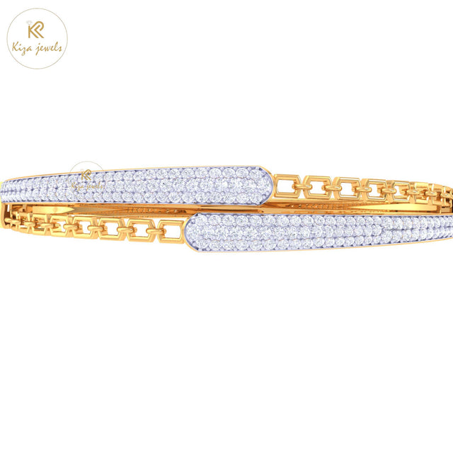1.44 TDW Round Cut Diamond women's Bangle Bracelet
