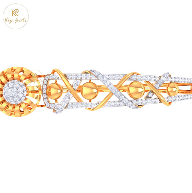 1.12 TDW Round Cut Diamond women's Bangle Bracelet