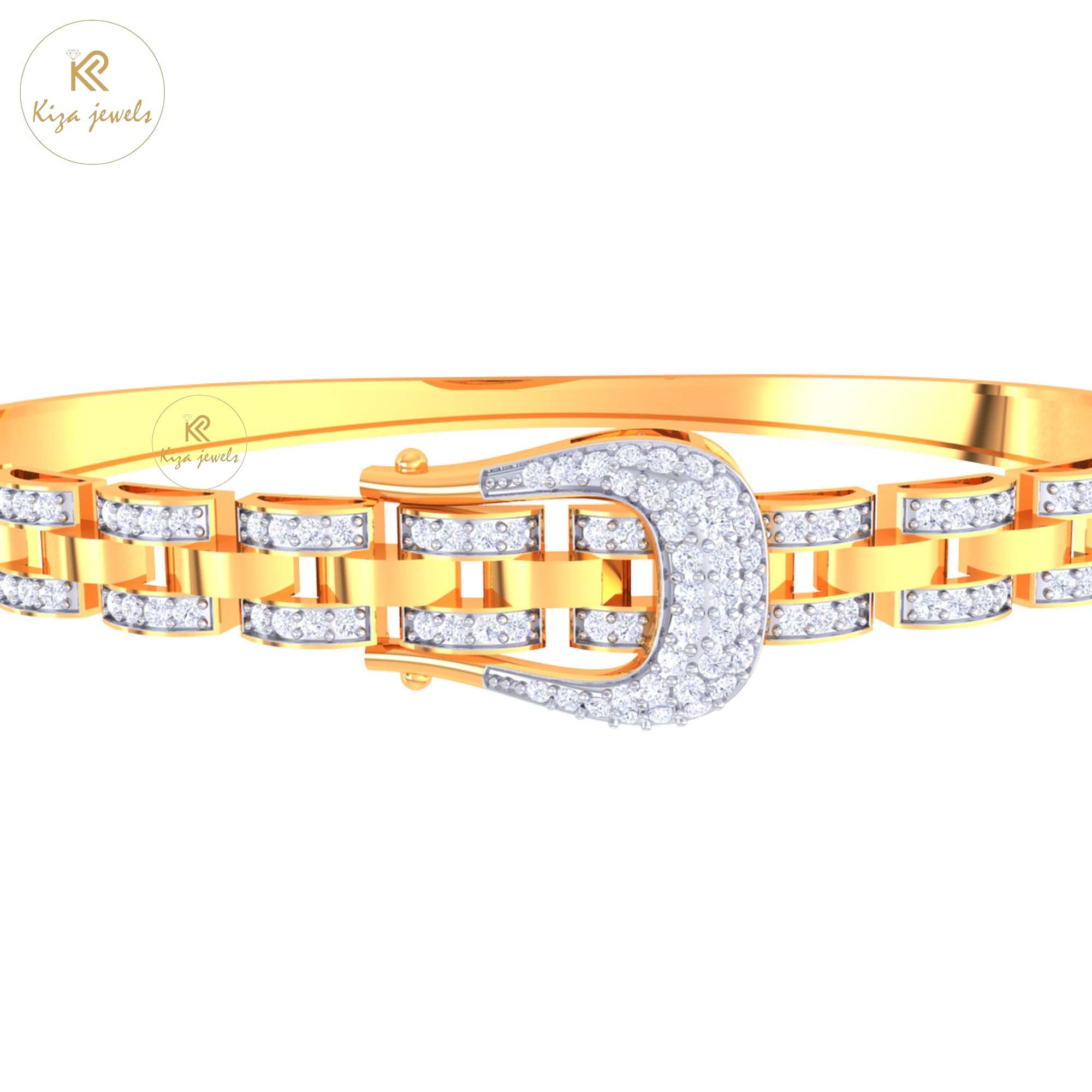 1.13 TDW Round Cut Diamond women's Bangle Bracelet