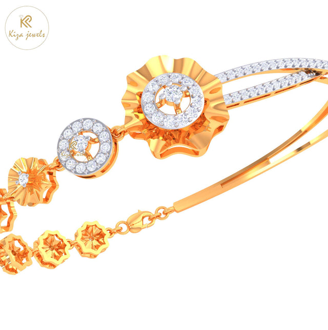 1.40 TDW Round Cut Diamond women's Bangle Bracelet