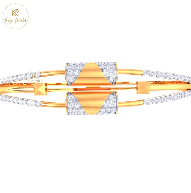 1.33 TDW Round Cut Diamond women's Bangle Bracelet