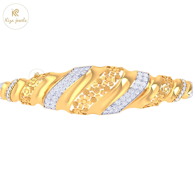 0.64 TDW Round Cut Diamond women's Bangle Bracelet