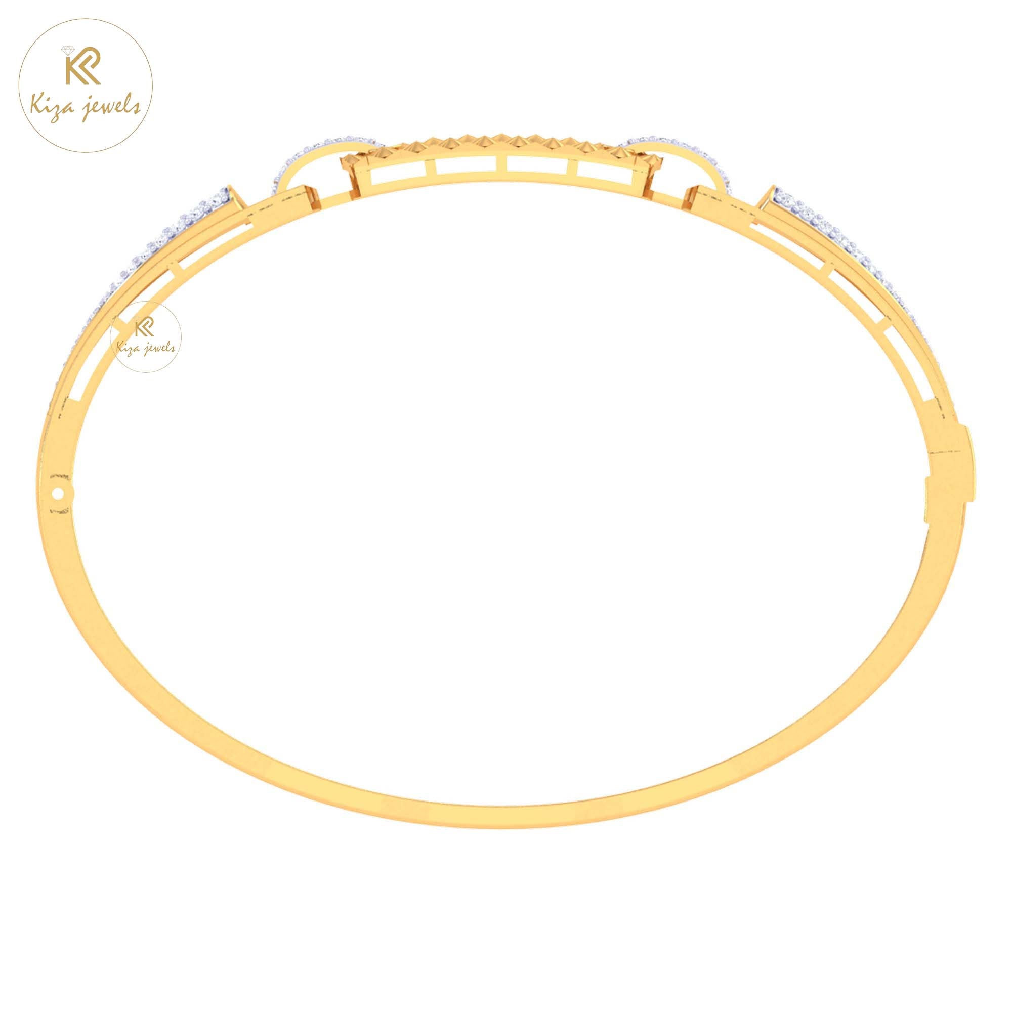 0.54 TDW Round Cut Diamond women's Bangle Bracelet