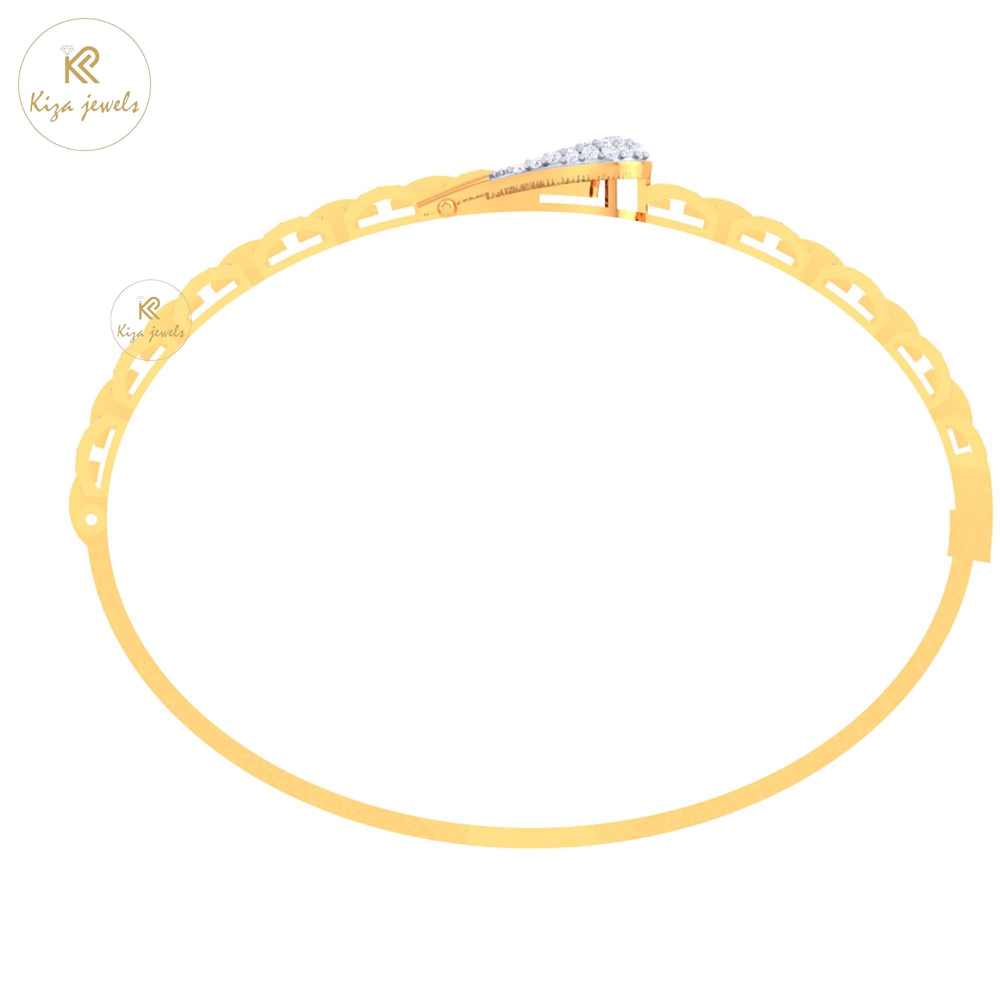 1.13 TDW Round Cut Diamond women's Bangle Bracelet