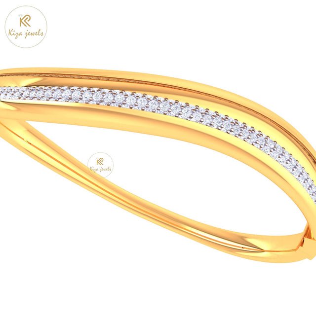 1.79 TDW Round Cut Diamond women's Bangle Bracelet